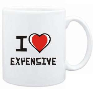  Mug White I love expensive  Adjetives