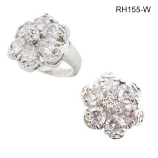  touch to your ensemble with any of these Cubic Zirconia flower rings 