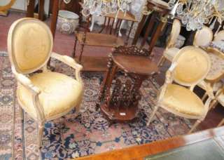 Pair Regency Gilt French Arm Chairs Fauteil  