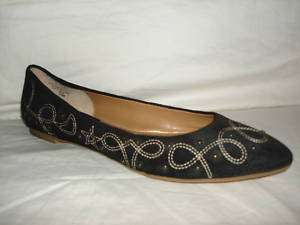 Boutique 9 Dezi Womens 7.5 Black Suede Shoes Flats New  