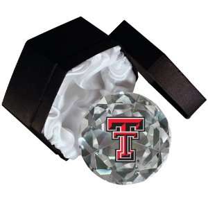  Texas Tech Logo High Brilliance Diamond Cut Glass 