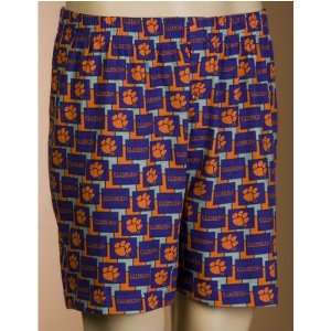   Tigers NCAA Mens Pattern 2 Boxer Shorts (Large)