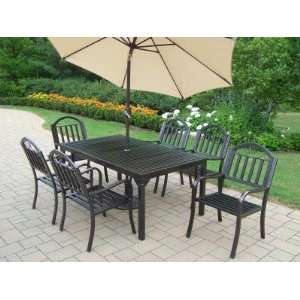  Oakland Living Rochester 67 x 40 7pc Dining Set with 