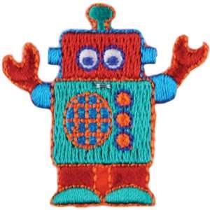  Iron On Appliques Robot 1/Pkg