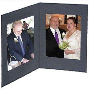 Black cardboard double photo folder frame w/plain border sold in 25s 