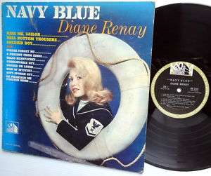 DIANE RENAY Navy Blue mono AUTOGRAPHED (?) LP cover  
