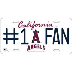 Los Angeles Angels MLB #1 Fan License Plate Tag