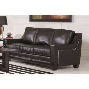  Contemporary Black Leather Sofa