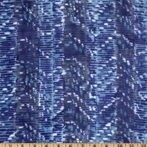  58 Wide Kaufman Chiffon Prints Painterly Blue Fabric By 