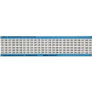   Consecutive Numbers Wire Marker Card, Legend 125 Thru 149 (Pack Of
