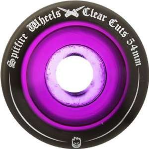 Spitfire Clearcut Black Purple 52mm Skate Wheels  Sports 
