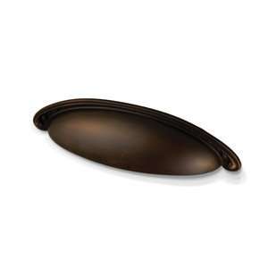 Oil Rubbed Bronze Drawer / Cabinet Pull   Large Cup   Botanical Design