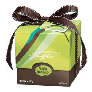Seattle Chocolates Truffles, Mint Wave Gift Boxes, 6 Ounce  