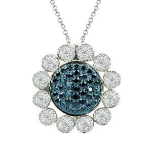 Effy Jewelers Diversa 14k White Gold Diamond & Blue Diamond Necklace 
