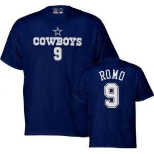  Tony Romo Dallas Cowboys Navy Player T shirt Sports 