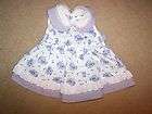 Infant Girls Baby Togs Dress White & Lavender Floral Sm