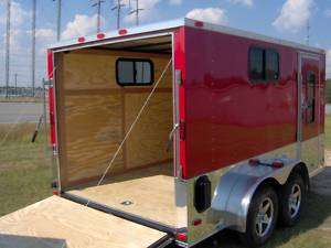 7x12 enclosed cargo motorcycle camper trailer 3 windows  
