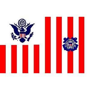   96 in. U.S. Coast Guard Ensign Flag   Size 3 Patio, Lawn & Garden