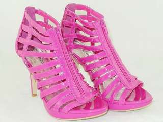 Women Fashion High Heels Dress Shoes Black Pink Purpl Faux Patent 