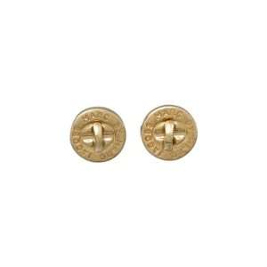  Marc Jacobs Turnlock Studded Earrings 10kt Gold 