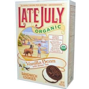 Late July Snacks Organic Vanilla Bean Sandwich Cookie 9.0 oz. (Pack of 