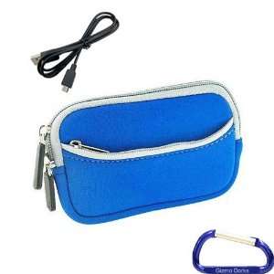  Gizmo Dorks Soft Neoprene Zipper Case (Blue) and Mini USB 