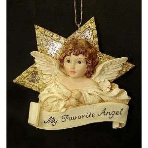  Victorian My Favorite Angel Star Christmas Ornament 