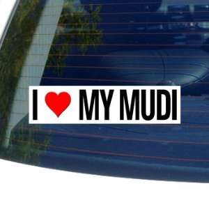  I Love Heart My MUDI   Dog Breed   Window Bumper Sticker 