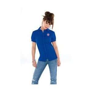  Chicago Cubs Womens Ruffle Blouse touch by Alyssa Milano 