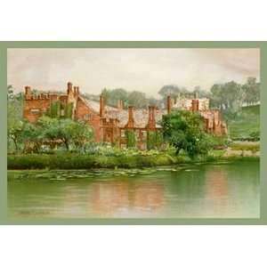  Old Manor House   12x18 Framed Print in Gold Frame (17x23 