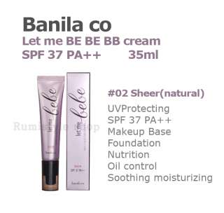 Banilaco] Let me BeBe SPF37PA++ BB cream 35ml #02sheer  