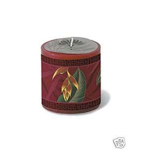  Hawaiian Decal Candle Pendula Heliconia 3 x 3 in.