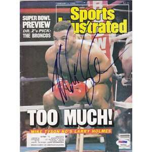  Mike Tyson Signed Sports Illustrated w/PSA DNA COA Sports 
