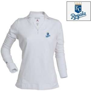  Kansas City Royals Womens Fortune Polo by Antigua   White 