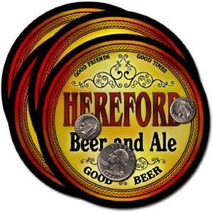  Hereford, TX Beer & Ale Coasters   4pk 