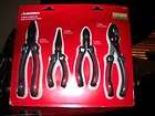 HUSKY PLIERS SET OF 4, $40 VALUE, LINESMAN, NEEDLE NOSE, CUTTER, SLIP 