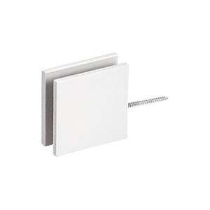   CRL White Square Wall Mount Movable Transom Clamp