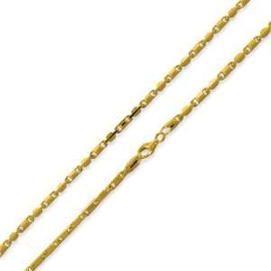    14K Gold Plated Silver 22 Heshe Chain Necklace 3.5mm Jewelry