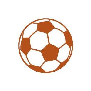  Soccer Ball Large 10 Tall NUT BROWN vinyl window decal 