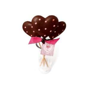 Traverse Bay Confections Milk Chocolate Polka Dot Heart Lollipop 6 