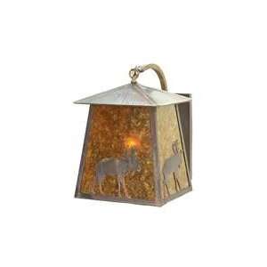  14W Stillwater Lone Moose Curved Arm Wall Sconce