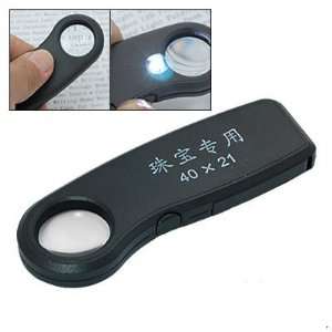  Mini High Power 40X Lighted Magnifying Glass Jewelry Magnifier 
