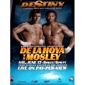  De La Hoya Vs Mosley 2000 Boxing Poster (Sports 