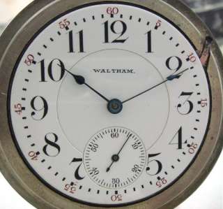 Old Antique Estate 18s Waltham 23j Vanguard Railroad Pocket Watch w 