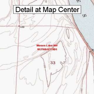  USGS Topographic Quadrangle Map   Moses Lake NW 