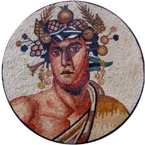  26 Roman Marble Mosaic Art Tile Medallion Wall Decor 