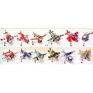 Hinged Boxes Set of 12 pc Adorable Mini Airplanes Keepsake Trinket 