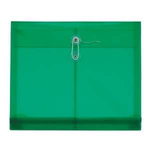 Globe Weis Poly Envelopes, Side Open, 1.25 Inch Expansion, Letter Size 