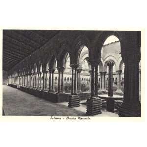   Vintage Postcard Cloisters of the Cathedral Monreale Palermo Italy