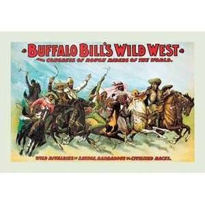  Vintage Art Buffalo Bill Wild Rivalries of Savage 